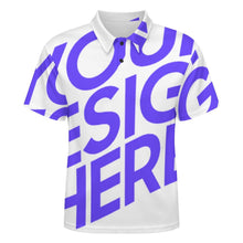 Cargar imagen en el visor de la galería, Polo para mujer con hombros rectos y tapeta de botones LTPL22 personalizado con patrón foto texto (impresión de imagen única)