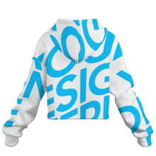 Cargar imagen en el visor de la galería, Sudadera corta sin dobladillo para mujer MXU022 personalizado con patrón foto texto (impresión de imagen única)