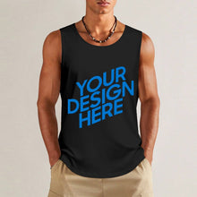 Cargar imagen en el visor de la galería, Camiseta de tirantes de algodón para hombre BX multicolor con estampado a doble cara personalizado con patrón foto texto