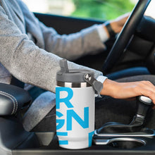 Cargar imagen en el visor de la galería, Vaso de coche con aislamiento de gran capacidad de 30 oz personalizado con patrón foto texto