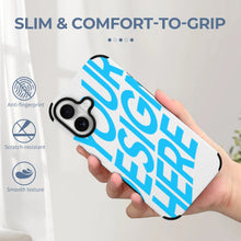 Cargar imagen en el visor de la galería, Funda para móvil de piel sintética para iPhone 16 personalizado con patrón foto texto