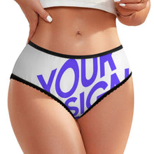 Cargar imagen en el visor de la galería, Braguitas de Encaje para Mujer LM500 personalizado con patrón foto texto (impresión de imagen única)