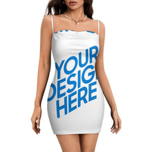 Cargar imagen en el visor de la galería, Vestido bustier tubo para mujer LM450 personalizado con patrón foto texto (impresión de imagen única)