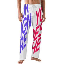 Cargar imagen en el visor de la galería, Pantalones de pijama sueltos con cordón para hombre LM071 talla S-5XL personalizado con patrón foto texto (impresión de imágenes múltiples)