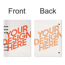 Cargar imagen en el visor de la galería, Cuaderno de hojas de cuero PU carpeta de 6 anillas recargable con diferentes imágenes en ambos lados personalizado con patrón foto texto