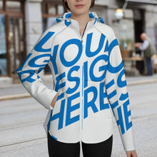 Cargar imagen en el visor de la galería, Chaqueta Slim Fit para Mujer MWL478 personalizado con patrón foto texto (impresión de imagen única)