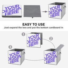 Cargar imagen en el visor de la galería, Caja de almacenaje plegable con diseno personalizado personalizada de tus textos o fotos