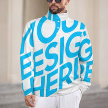 Cargar imagen en el visor de la galería, Sudadera unisex de manga larga con cuello alto CUALQUIER personalizado con patrón foto texto