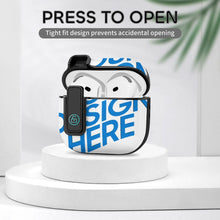 Cargar imagen en el visor de la galería, Estuche para Apple AirPods 4 (Bolsa con Borde Negro) personalizado con patrón foto texto