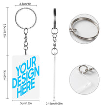 Cargar imagen en el visor de la galería, Llavero acrílico transparente (impresión a una cara) personalizado con patrón foto texto