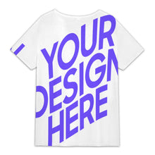 Cargar imagen en el visor de la galería, Camiseta de verano con cuello oblicuo y botones para mujer XVK Camiseta informal de manga corta con foto personalizado con patrón foto texto (impresión de imagen única)