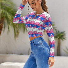 Cargar imagen en el visor de la galería, Top Corto Espalda Descubierta Personalizado | Camiseta Lazo Espalda Yoga