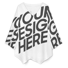 Cargar imagen en el visor de la galería, Blusa suelta de manga larga con escote en V para mujer BZL personalizado con patrón foto texto (impresión de imagen única)