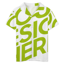 Cargar imagen en el visor de la galería, Conjunto de pijama de manga corta para niños LM131 con texto personalizado con patrón foto texto (impresión de imagen única)