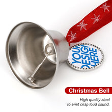 Cargar imagen en el visor de la galería, Campana de Navidad Decoraciones para árboles de Navidad Colgante de campana de metal Adornos colgantes personalizado con patrón foto texto