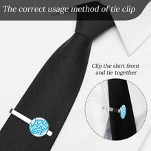 Cargar imagen en el visor de la galería, Pinzas para corbata paquete de un par impresas con el mismo patrón personalizado con patrón foto texto