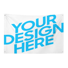 Cargar imagen en el visor de la galería, Bandera con un agujero en cada esquina personalizado con patrón foto texto