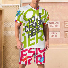 Cargar imagen en el visor de la galería, Conjunto de camiseta de fútbol con cuello en V para hombre LTZ personalizado con patrón foto texto