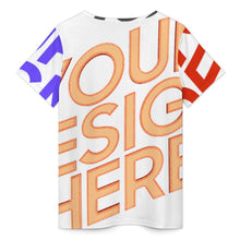 Cargar imagen en el visor de la galería, Camisetas con cuello en V para mujer Tops casuales Manga corta Verano YXV personalizado con patrón foto texto (impresión de imágenes múltiples)