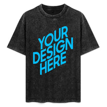 Cargar imagen en el visor de la galería, Camiseta de manga corta con hombros caídos estilo boutique retro personalizado con patrón foto texto