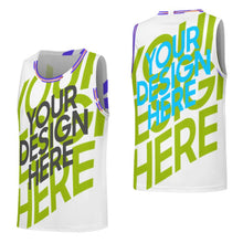 Cargar imagen en el visor de la galería, Camiseta de baloncesto de cuello redondo para hombre ABK personalizado con patrón foto texto