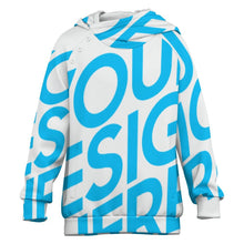 Cargar imagen en el visor de la galería, Sudadera con capucha raglán para niños sin bolsillos MXU039 personalizado con patrón foto texto