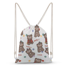 Cargar imagen en el visor de la galería, Mochila de Cuerdas de Lona Personalizada | Saco de Canvas Reforzado