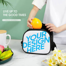 Cargar imagen en el visor de la galería, XB0602010 Bolsa de almuerzo para niños de poliéster Bolsa más fresca Bolsa térmica con asa y correa Personalizado con Foto o Mensajes de Texto