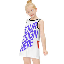 Cargar imagen en el visor de la galería, Vestido niña sin mangas ET018 personalizado con patrón foto texto (impresión de imágenes múltiples)