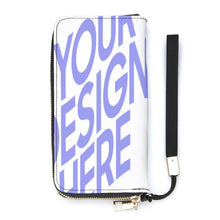 Cargar imagen en el visor de la galería, Cartera / Billetera de mano larga con cremallera versión vertical para mujer hombre XB0608016 Personalizada de múltiples imágenes con Foto Logo Patrón Texto