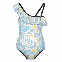 Cargar imagen en el visor de la galería, Bañador de Una Pieza para Niñas con Volantes y Cordones Ropa De Playa Verano NT010 Personalizado con Foto Logo Patrón Texto