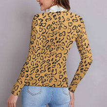 Cargar imagen en el visor de la galería, Suéter Jersey ligero elástico de cuello alto para mujer MY08 Personalizado con Impresión Completa de una imagen con Foto Logo Patrón Texto