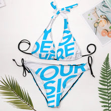 Cargar imagen en el visor de la galería, Bikini en Talla Grande Triángulo Conjunto BK2131 Personalizado con Impresión Completa de una sola imagen con Foto Logo Patrón Texto