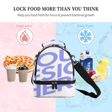 Cargar imagen en el visor de la galería, Bolsa de Comida de Doble Capa de Bandolera / Bolsa de Almuerzo de Hombro XB0602047 Personalizada de Una Imagen con Foto Logo Patrón Texto