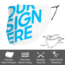 Cargar imagen en el visor de la galería, Máscara Facial de Una Pieza KZ02 sin Filtro de Poliéster con Diseño Personalizado Personalizada con Foto, Texto o Logo