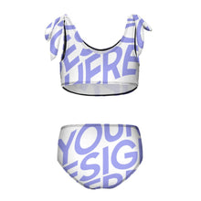 Cargar imagen en el visor de la galería, Traje de Baño con Tirantes de Moda para Niñas NT022 Personalizado con Impresión Completa con Foto Logo Patrón Texto
