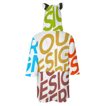 Cargar imagen en el visor de la galería, Sudadera Holgada con Capucha de Oreja de Gato con manga 3/4 para Mujer SDS004 Personalizada Impresion Completa de Múltiples Imágenes con Foto Logo Patrón Texto