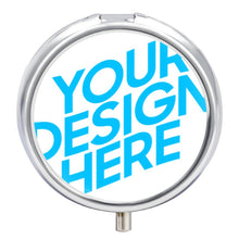 Cargar imagen en el visor de la galería, Pastillero Redondo Metálico Portátil JJ0521023 Personalizado Impresión con Foto Logo Patrón Texto Imágen