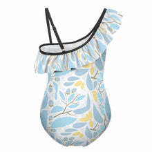 Cargar imagen en el visor de la galería, Bañador de Una Pieza para Niñas con Volantes y Cordones Ropa De Playa Verano NT010 Personalizado con Foto Logo Patrón Texto