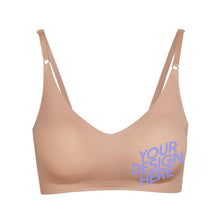 Cargar imagen en el visor de la galería, Sujetador Bra de Honda sin Aros sin Rastro para Mujer WH022 Personalizado con Impresión en Izquierda de Una Imagen con Foto Texto Patrón