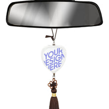 Cargar imagen en el visor de la galería, Colgante de Cristal para Coche con Nudo Chino / Colgante para Espejo Retrovisor de Coche / Decoración Adorno para Espejo de Coche QC1104041 Personalizado con Impresión Completa de Una Imagen con Foto Logo Patrón Texto