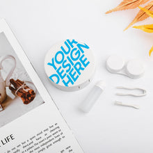 Cargar imagen en el visor de la galería, JJ0529040 Estuche redondo para lentes de contacto, exquisito estuche de almacenamiento de dibujos personalizado con texto, foto o logotipo