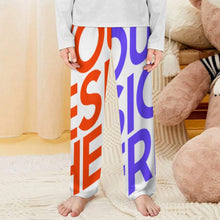 Cargar imagen en el visor de la galería, Pantalón de pijama recto para niño unisex D31P personalizado con patrón foto texto (impresión de imágenes múltiples)