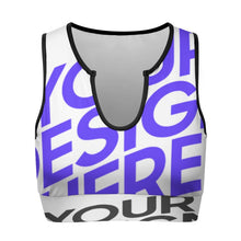 Cargar imagen en el visor de la galería, Sujetador deportivo push up de yoga para mujer YJ053 personalizado con patrón foto texto (impresión de imágenes múltiples)