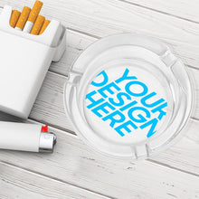 Cargar imagen en el visor de la galería, Cenicero Transparente de Vidrio con Impresión UV de Diseño Personalizado con Tu Texto o Imagen