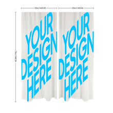Cargar imagen en el visor de la galería, 140x198cm 140x213cm Cortinas transparentes personalizadas con patrón logotipo nombre foto