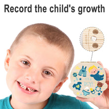 Cargar imagen en el visor de la galería, Caja de dientes de bebé, organizador de madera para niños para dientes de bebé, lindo recipiente de dientes para niños con pinzas y botella lanugo para mantener la memoria de la infancia YT1203000 Personalizado Personalizada con Foto, Texto o Logo