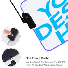 Cargar imagen en el visor de la galería, Alfombrilla Gaming de Escritorio Luminosa y Alfombrilla de Ratón Resistente al Agua Antideslizante Personalizada con Foto Logo Patrón Texto (Impresión Completa de Una Imagen)