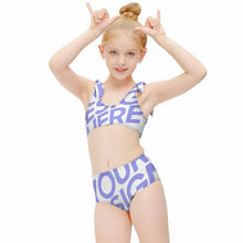 Cargar imagen en el visor de la galería, Traje de Baño con Tirantes de Moda para Niñas NT022 Personalizado con Impresión Completa con Foto Logo Patrón Texto