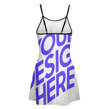 Cargar imagen en el visor de la galería, Vestido Deportivo con Tirantes Casual sin Mangas para mujer NZ049 Personalizado con impresión completa de múltiples imágenes con Foto Logo Patrón Texto